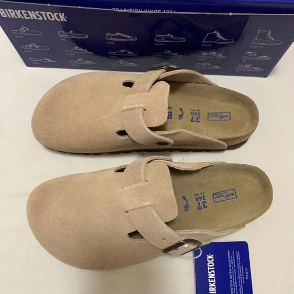 Birkenstock Shoes - Birkenstock Boston Cream Women's Sandals Narrow